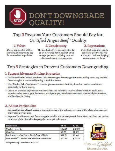 Don't Downgrade Quality Flyer (211-QUALITY)