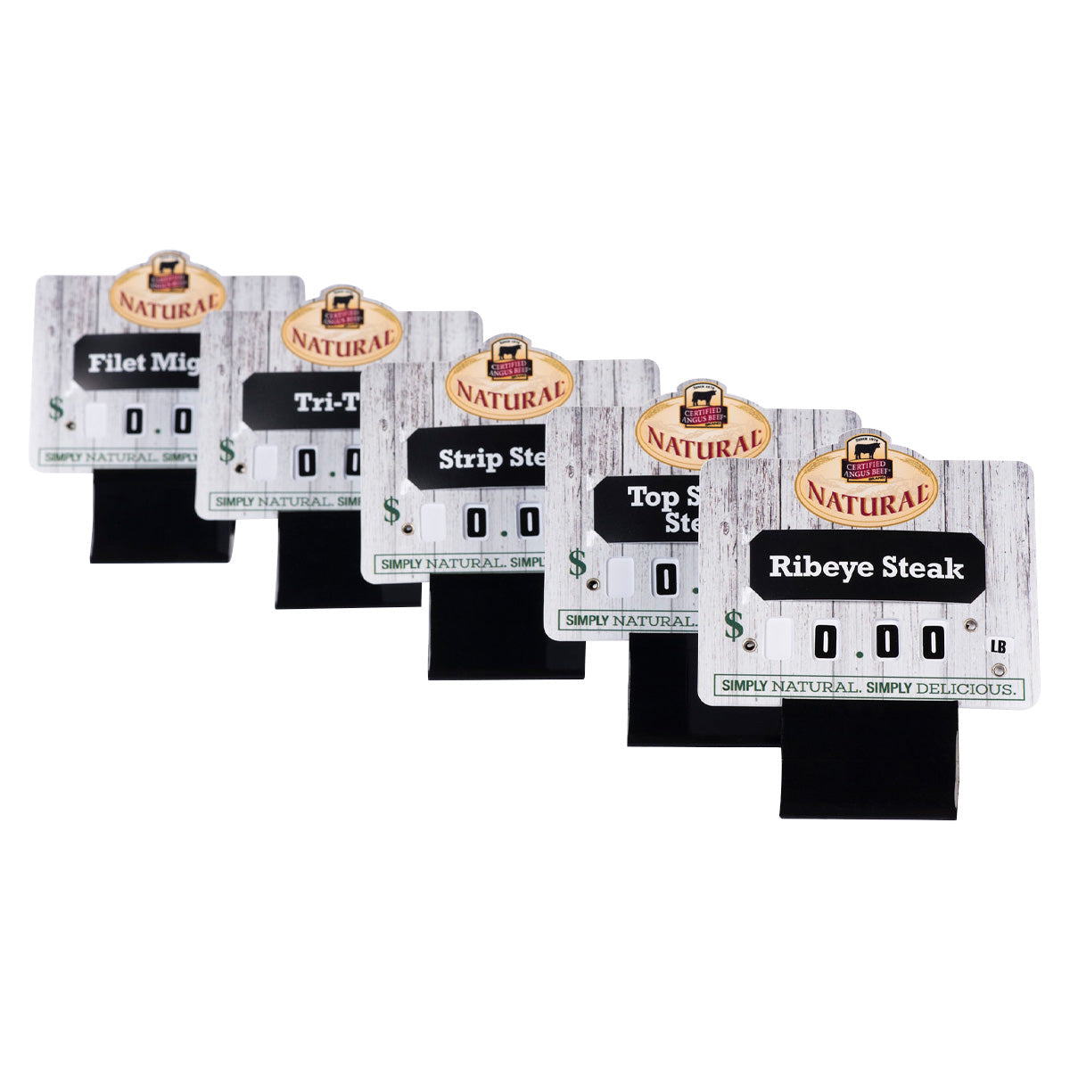 Dial-A-Price Sign - NATURAL (set of 5)