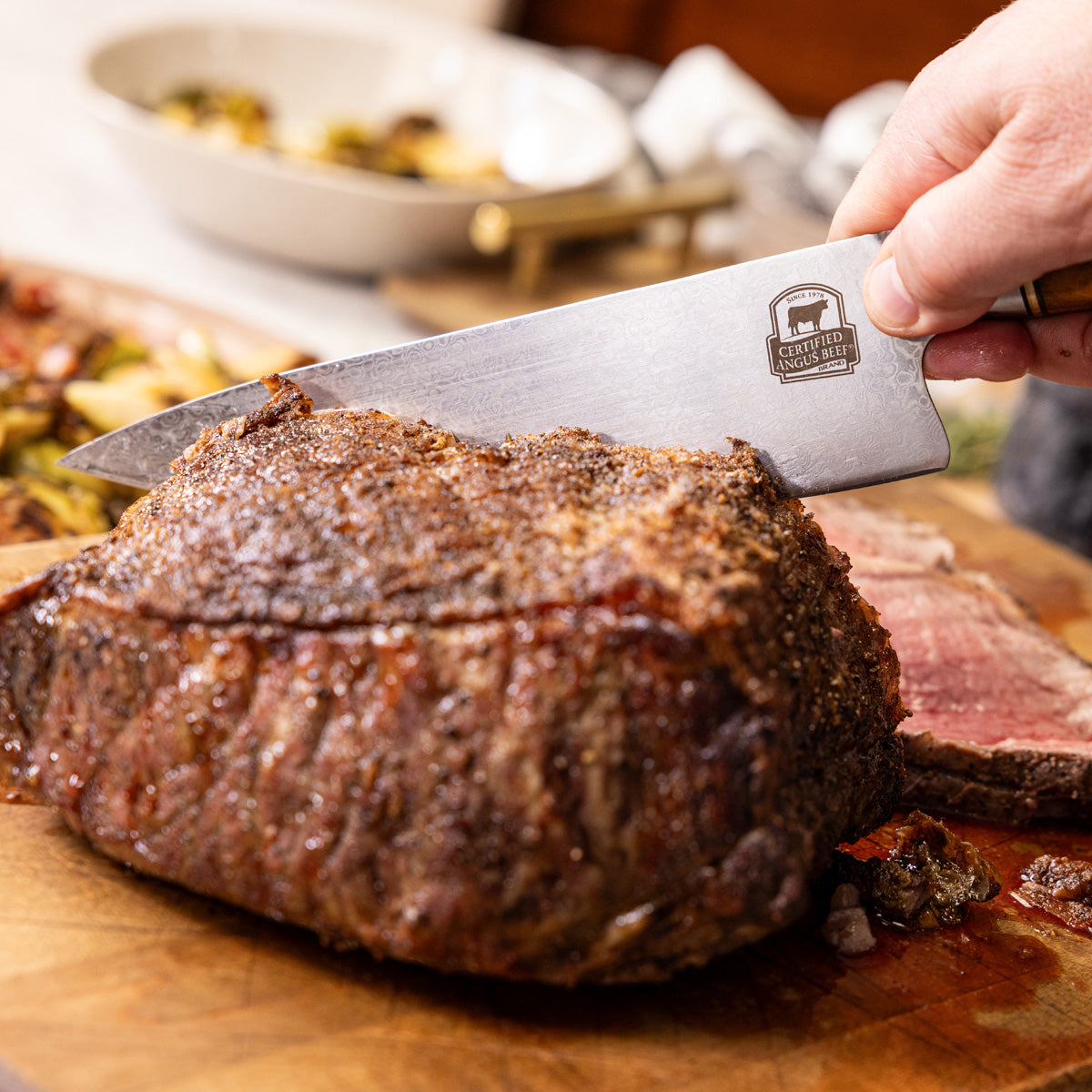 Fossil Damascus Chef Knife