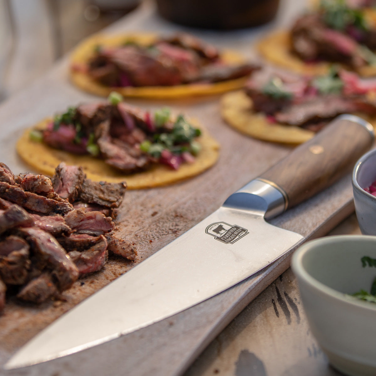 Fossil Damascus Chef Knife