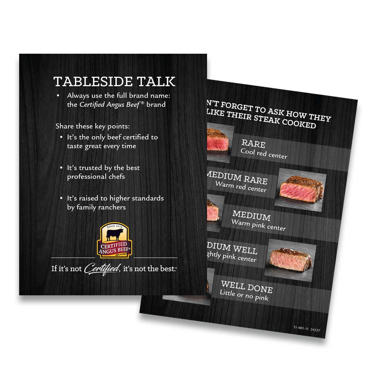 Restaurant - Waitstaff Fact Cards 25 p/pack (11-401-11.40)