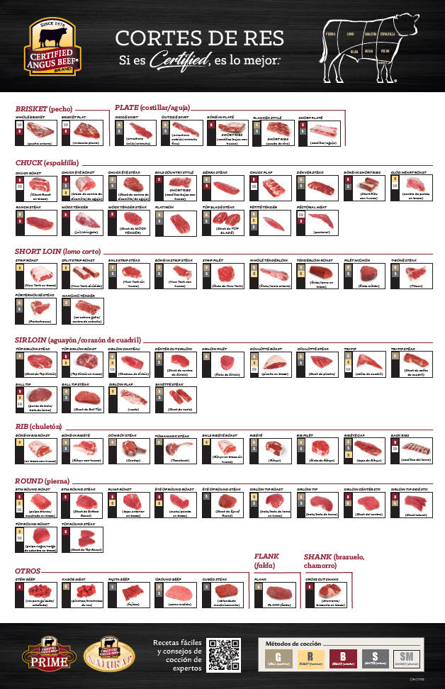 Beef Cuts Charts - International