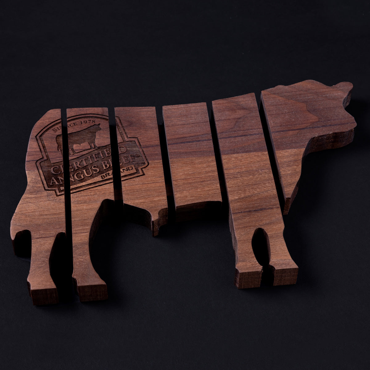 Large Walnut Steer Trivet