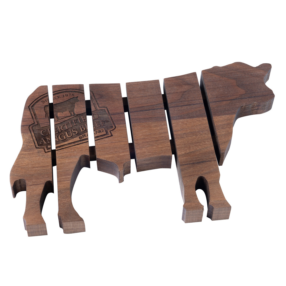 Large Walnut Steer Trivet